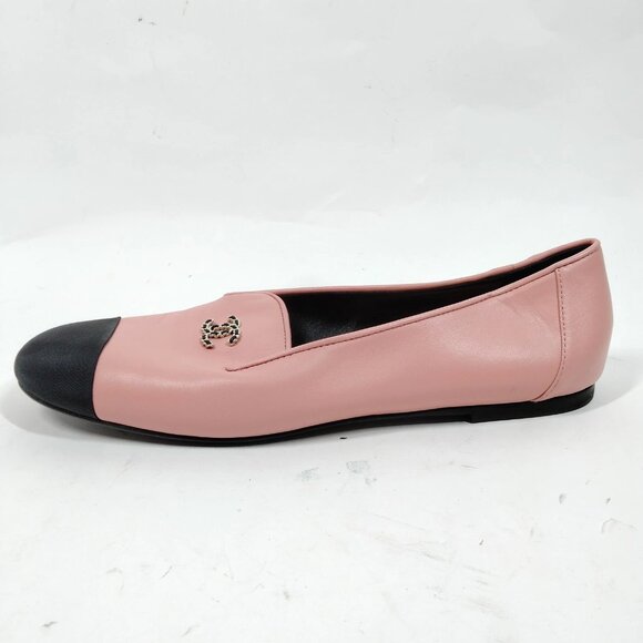 Authentic Chanel Flat Shoes Women Pinks Leather calf mn424-121225 - Picture 4 of 9